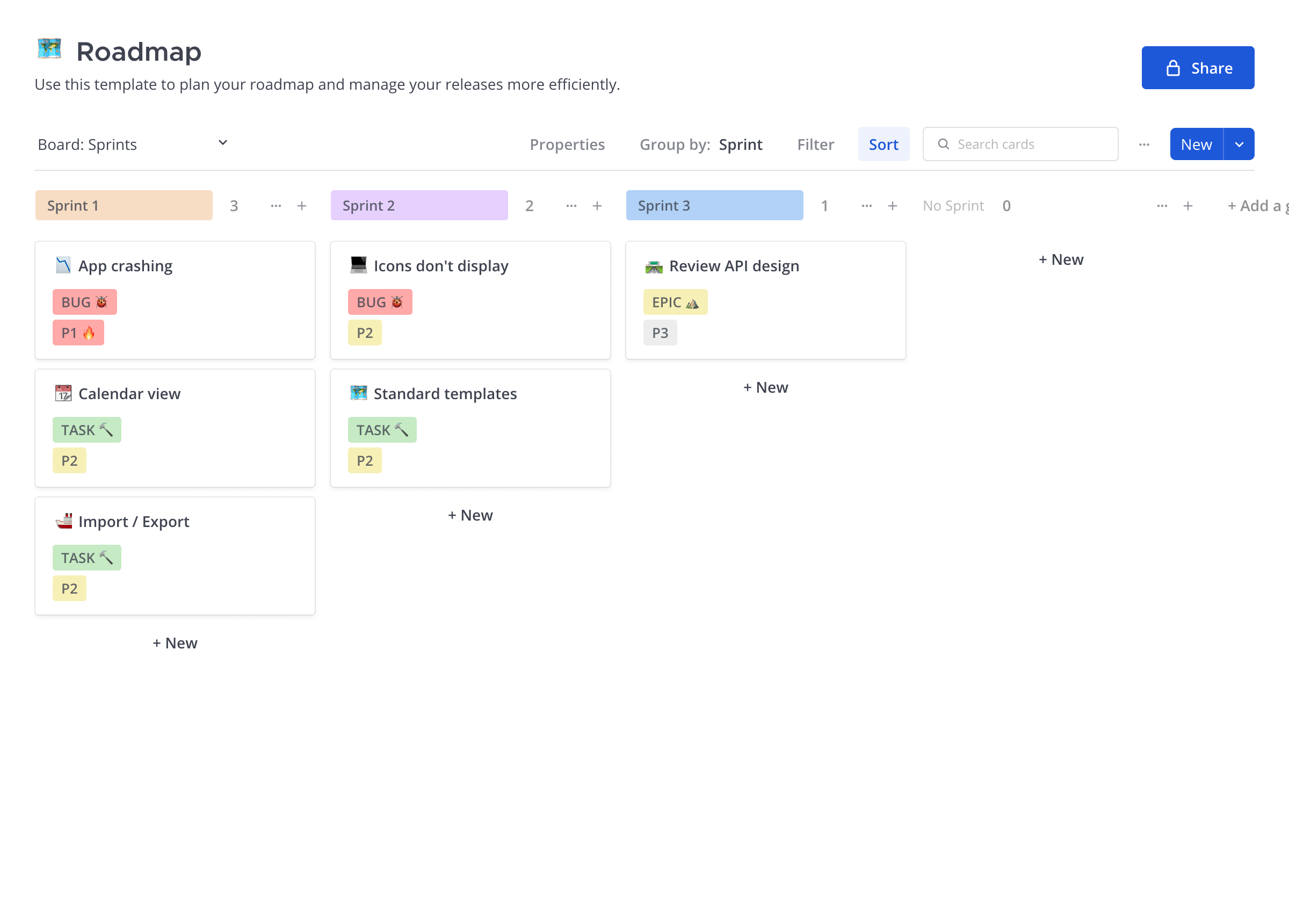 Roadmap Template